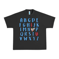 Pigment Black alphabet autism awareness Urban Heavy Tee - MaliasSmallBusiness