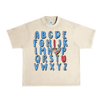 Sandshell alphabet autism awareness Urban Heavy Tee - MaliasSmallBusiness