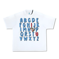 White alphabet autism awareness Urban Heavy Tee - MaliasSmallBusiness