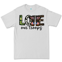 Dove Grey love our troops Premium Tee - CowhideDigitalArt