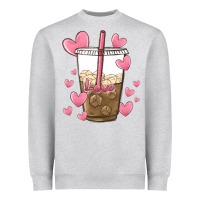 Heather Grey valentine coffee lover Heavyweight Sweatshirt - MaliasSmallBusiness