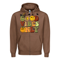Chestnut halloween good vibes only Zipper Hoodie - BarkalooDesign