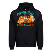 Black Pumpkin Spice Make Mama Nice Urban Hoodie - FaDigitalArtStudio