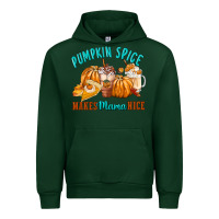 Forest Green Pumpkin Spice Make Mama Nice Urban Hoodie - FaDigitalArtStudio