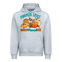 Heather Grey Pumpkin Spice Make Mama Nice Urban Hoodie - FaDigitalArtStudio