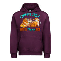 Mauve Wine Pumpkin Spice Make Mama Nice Urban Hoodie - FaDigitalArtStudio