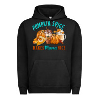 Pigment Black Pumpkin Spice Make Mama Nice Urban Hoodie - FaDigitalArtStudio