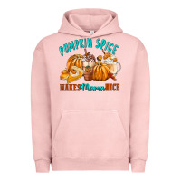 Pigment Salmon Pumpkin Spice Make Mama Nice Urban Hoodie - FaDigitalArtStudio