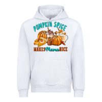 White Pumpkin Spice Make Mama Nice Urban Hoodie - FaDigitalArtStudio
