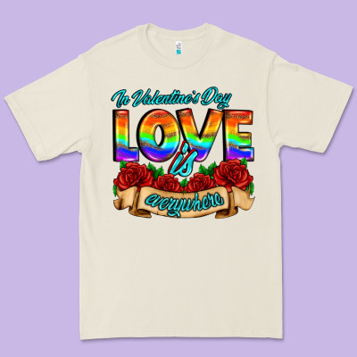 In Valentines Day Love Is Everywhere Premium Tee Designed By Adodesignshop