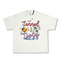 Pistachio tanned and tipsy Urban Heavy Tee - MaliasSmallBusiness