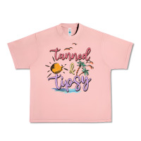 Salmon tanned and tipsy Urban Heavy Tee - MaliasSmallBusiness