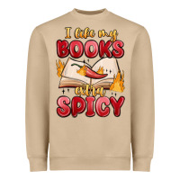 Mushroom i like my books extra spicy Heavyweight Sweatshirt - MaliasSmallBusiness