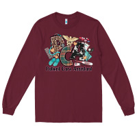 Burgundy pca patient care assistant western Long Sleeve Tee - NancyCooperArtShop