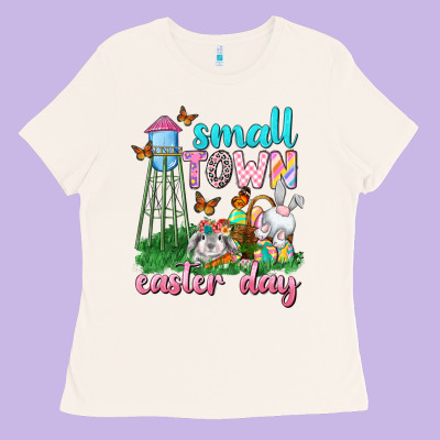 Small Town Easter Day Ladies Tee Designed By Neo Western