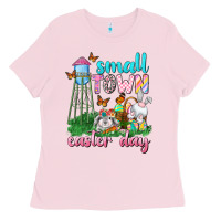 Bubblegum Pink Small Town Easter Day Ladies Tee - Neo Western