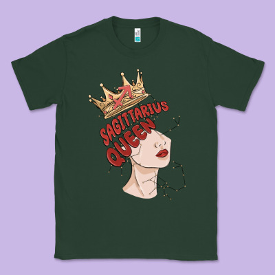 Sagittarius Queen Classic Tee Designed By Maliassmallbusiness