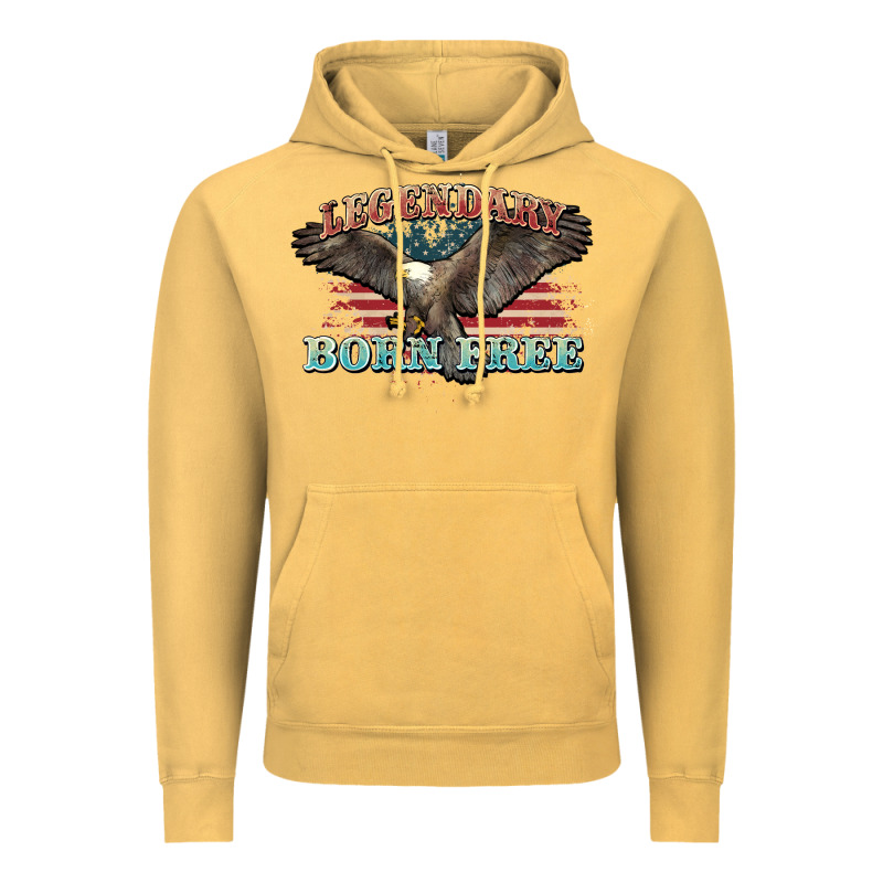 Legendary Born Free Eagle Vintage Hoodie by NancyCooperArtShop | Teevron