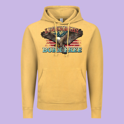 Legendary Born Free Eagle Vintage Hoodie Designed By Nancycooperartshop