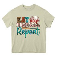 Mossy eat sleep baseball repeat Heavy Core Tee - HRA Design Shop