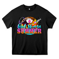 Black hot nurse summer Heavy Core Tee - BarkalooDesign