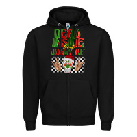 Black dead inside but jolly af Zipper Hoodie - BarkalooDesign