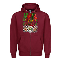 Burgundy dead inside but jolly af Zipper Hoodie - BarkalooDesign