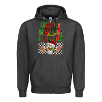 Charcoal Heather dead inside but jolly af Zipper Hoodie - BarkalooDesign