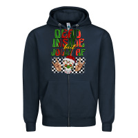 Navy dead inside but jolly af Zipper Hoodie - BarkalooDesign