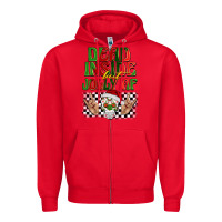 Red dead inside but jolly af Zipper Hoodie - BarkalooDesign