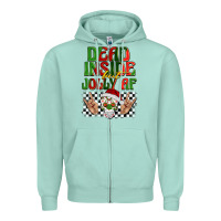 Seafoam dead inside but jolly af Zipper Hoodie - BarkalooDesign