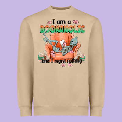Bookaholic Heavyweight Sweatshirt Designed By Maliassmallbusiness