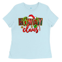 Baby Blue christmas honey claus Ladies Tee - FaDigitalArtStudio