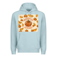 Blue Mist pumpkin spice fall leaves Premium Hoodie - TumblerDesignByShophia