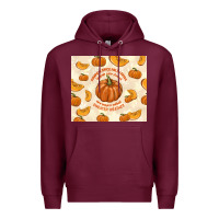 Burgundy pumpkin spice fall leaves Premium Hoodie - TumblerDesignByShophia