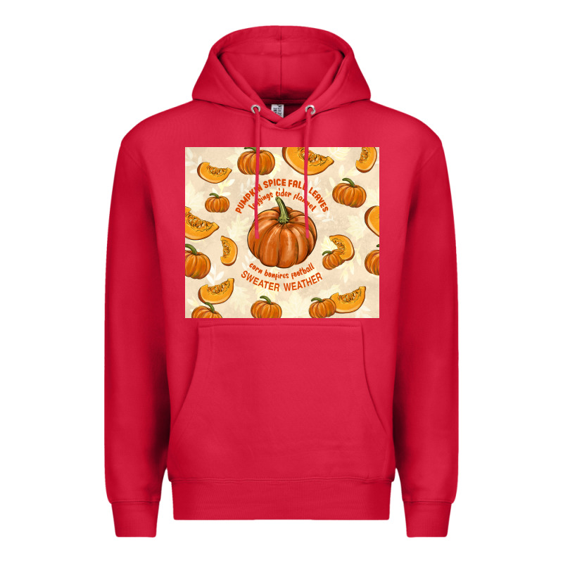 Pumpkin Spice Fall Leaves Premium Hoodie by TumblerDesignByShophia | Teevron