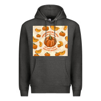 Charcoal Heather pumpkin spice fall leaves Premium Hoodie - TumblerDesignByShophia