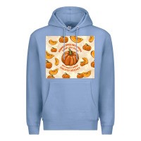 Colony Blue pumpkin spice fall leaves Premium Hoodie - TumblerDesignByShophia
