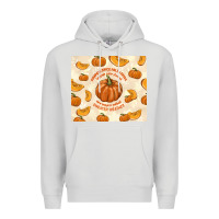 Dove Grey pumpkin spice fall leaves Premium Hoodie - TumblerDesignByShophia