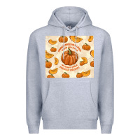 Heather Grey pumpkin spice fall leaves Premium Hoodie - TumblerDesignByShophia