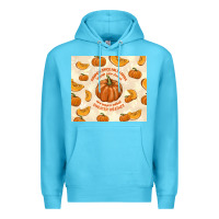 Ocean Blue pumpkin spice fall leaves Premium Hoodie - TumblerDesignByShophia