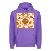 Purple pumpkin spice fall leaves Premium Hoodie - TumblerDesignByShophia