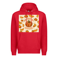 Red pumpkin spice fall leaves Premium Hoodie - TumblerDesignByShophia