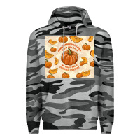 Slate Camo pumpkin spice fall leaves Premium Hoodie - TumblerDesignByShophia