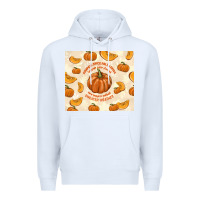 White pumpkin spice fall leaves Premium Hoodie - TumblerDesignByShophia