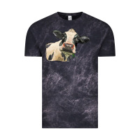 Cloud Black holstein heifer face Vintage Tee - LillyAllenDesigns