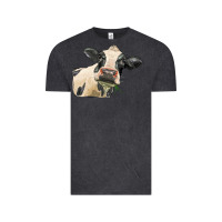 Vintage Black holstein heifer face Vintage Tee - LillyAllenDesigns