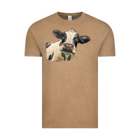 Vintage Coffee holstein heifer face Vintage Tee - LillyAllenDesigns