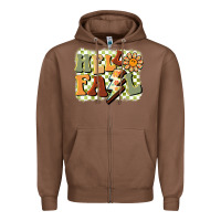 Chestnut groovy hello fall Zipper Hoodie - BarkalooDesign