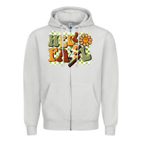 Dove Grey groovy hello fall Zipper Hoodie - BarkalooDesign
